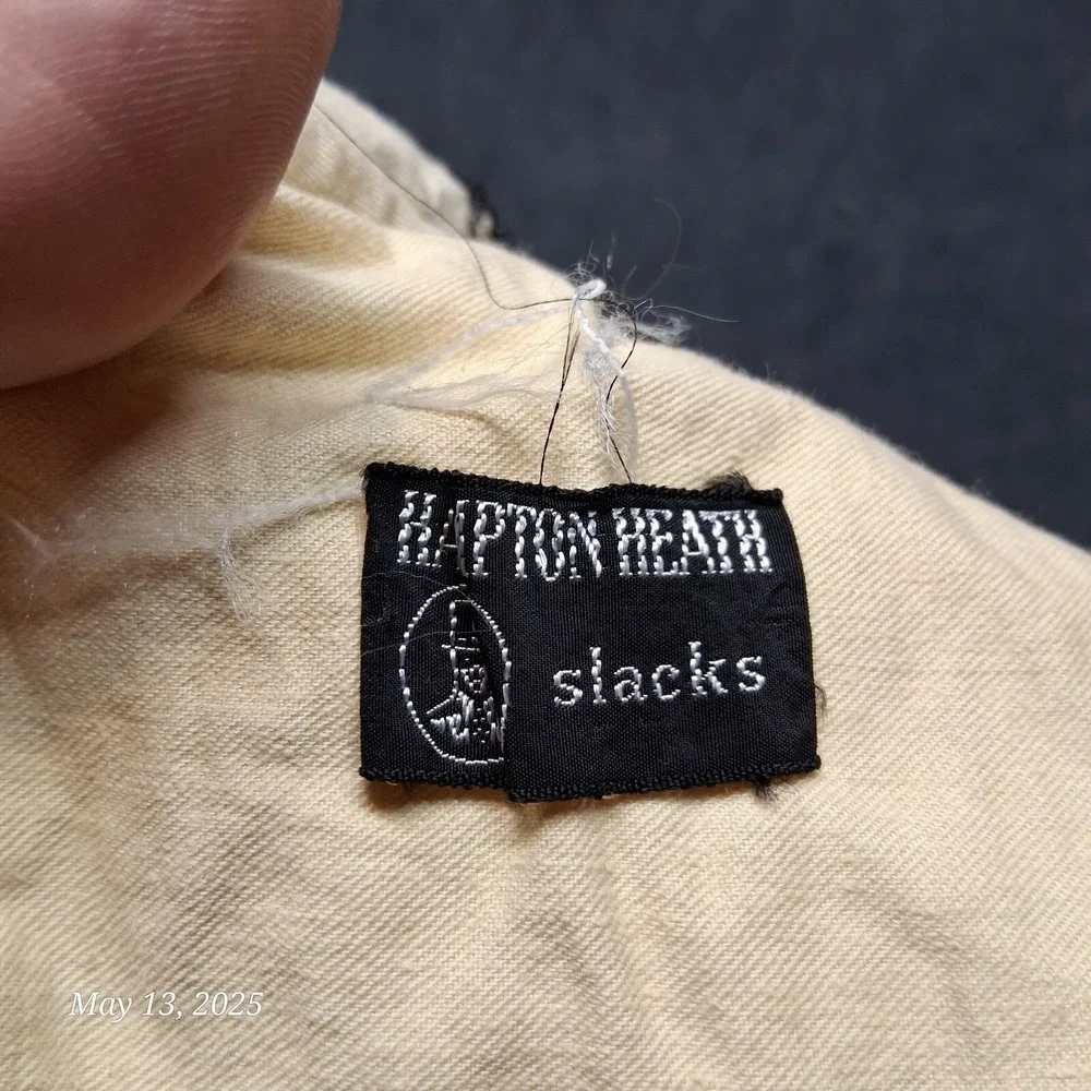 VTG Hampton Heath‎ Super Crease Surably Pressed Slacks Sz 34x30